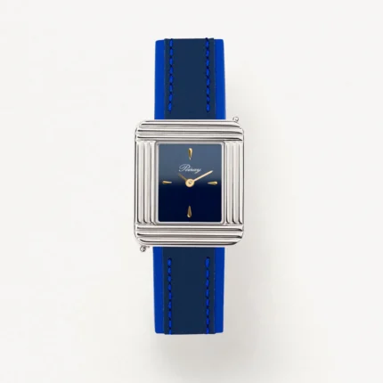 Montre Poiray Ma Première Acier Cadran Bleu Bracelet Cuir