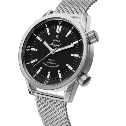 Montre Yema Navygraf Super Compressor Auto Cadran Noir Bracelet Acier