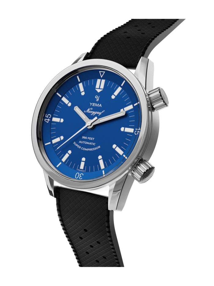 Montre Yema Navygraf Super Compressor Auto Cadran Bleu