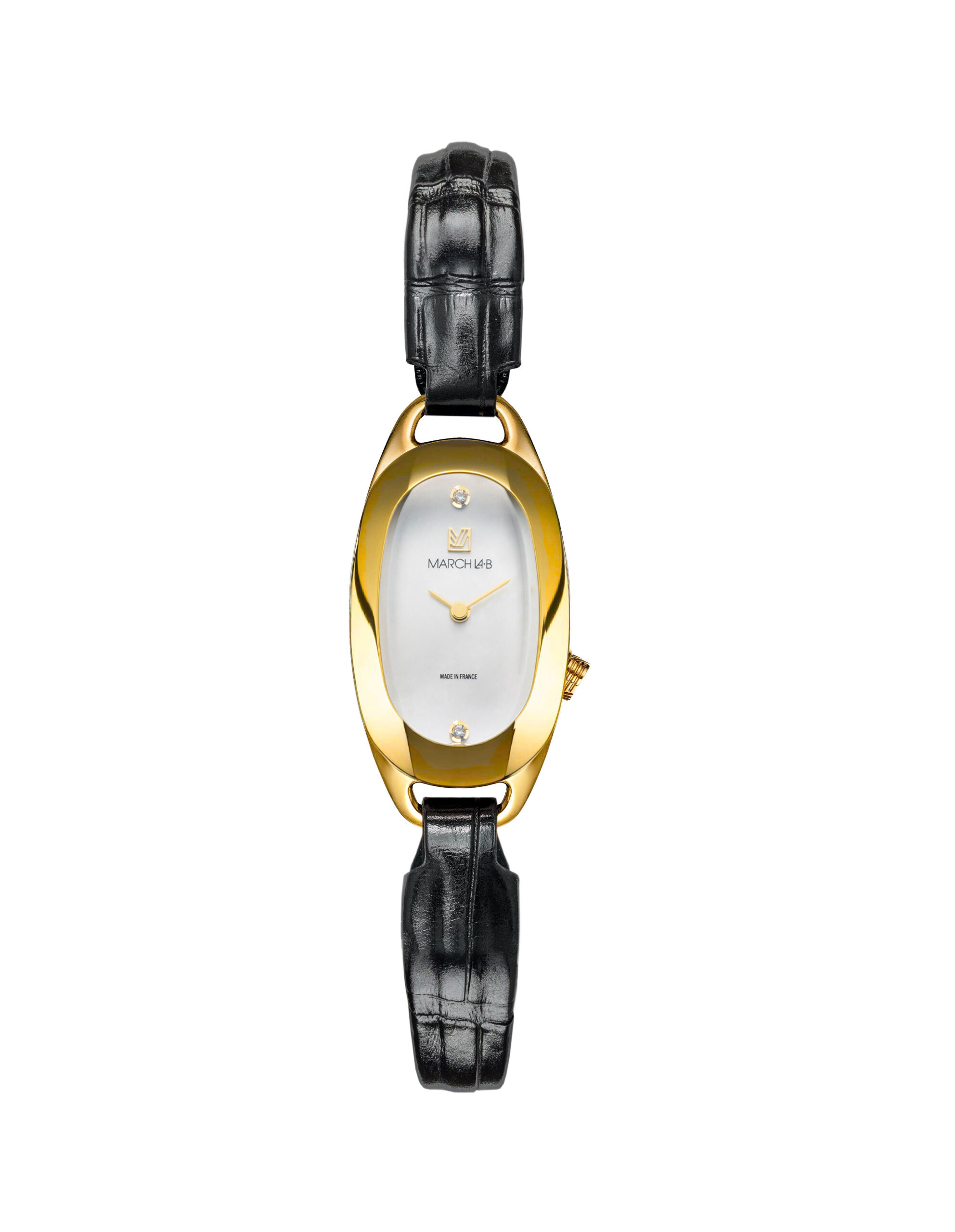 MARCH LA.B Oblong 18 Carat Gold Quartz Watch