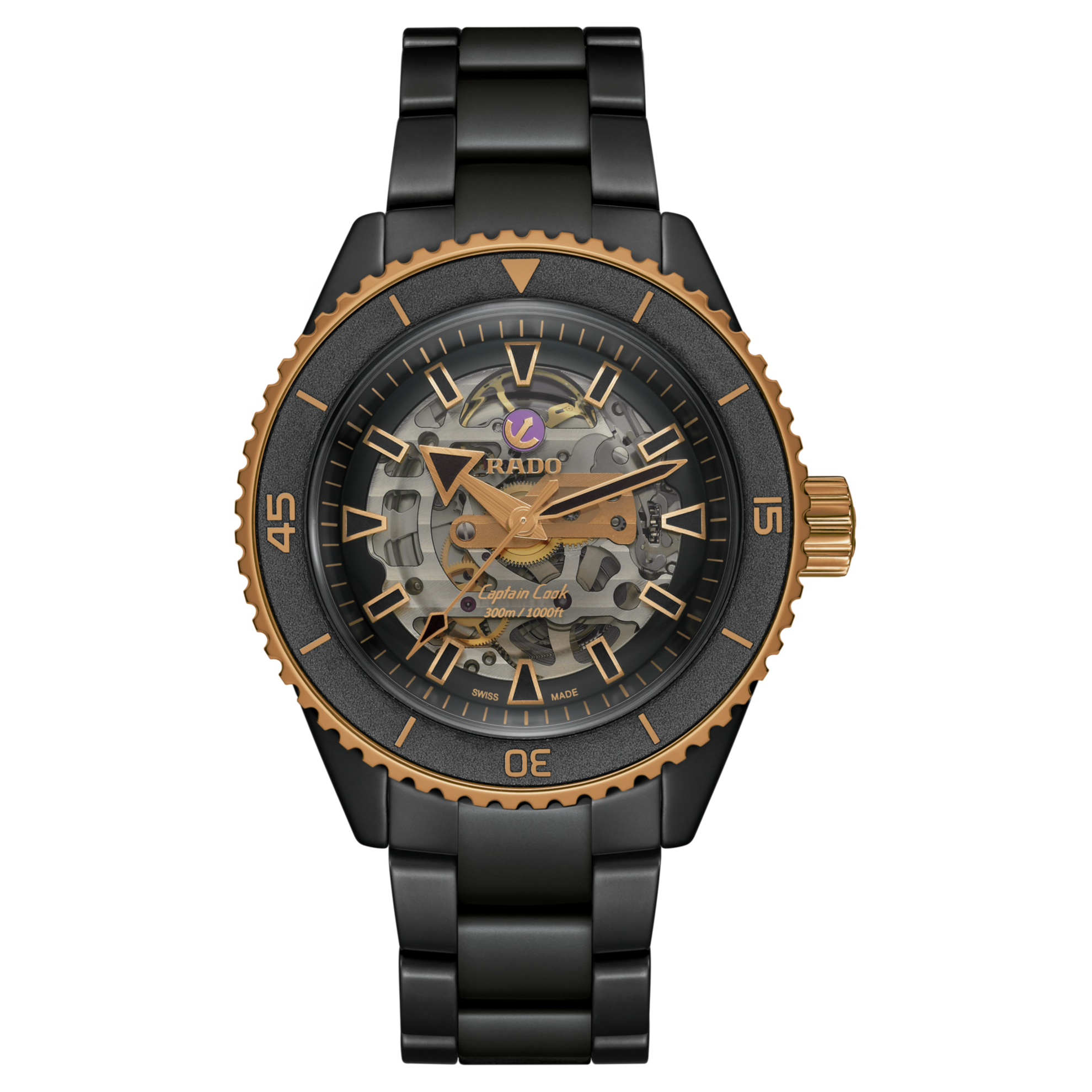 Montre Rado Captain Cook Auto HTC Skeleton Bracelet Ceramique 43MM