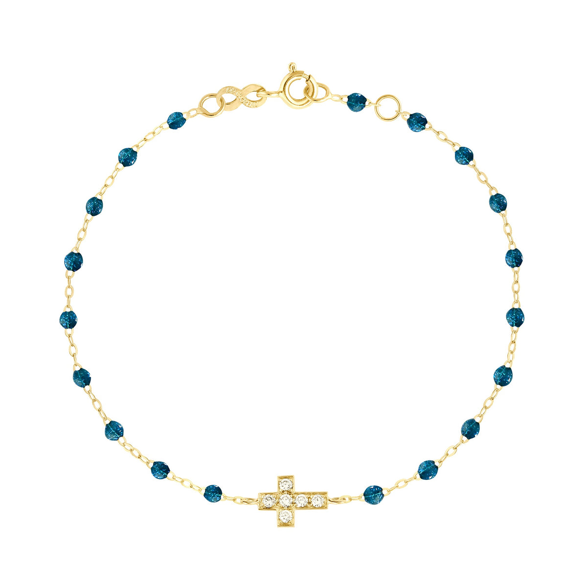 gigi CLOZEAU Gold Diamond Cross Bracelet