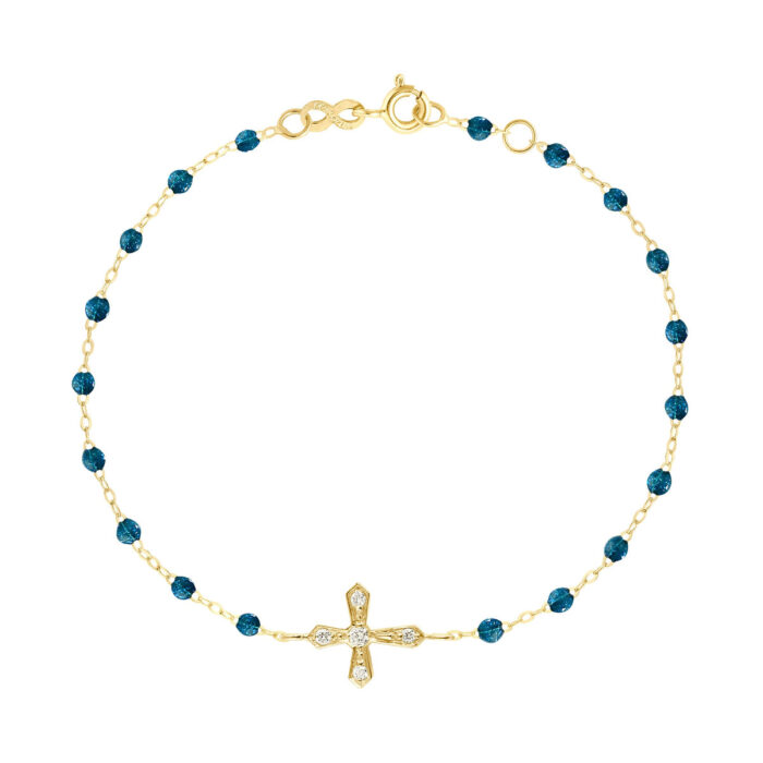 Bracelet gigi CLOZEAU Croix Vintage Diamants Or