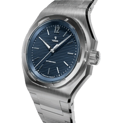 Montre Yema Wristmaster Slim CMM.10 Auto Cadran Bleu Bracelet Acier 39MM