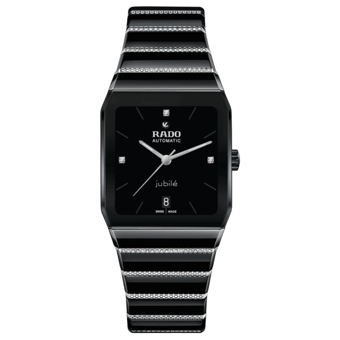 Montre Rado Anatom Diamonds Automatic Cadran Noir Bracelet Ceramique