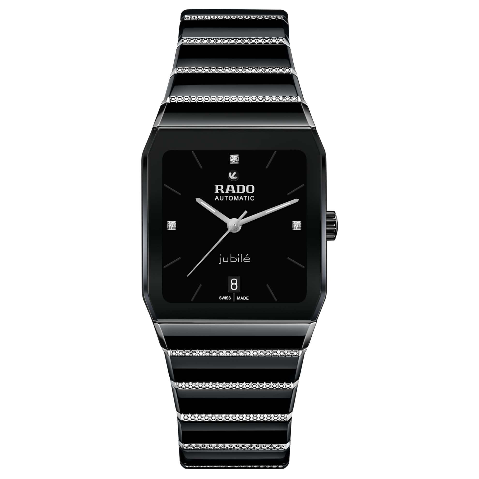 Rado Anatom Diamonds Automatic Watch Black Dial Ceramic Bracelet