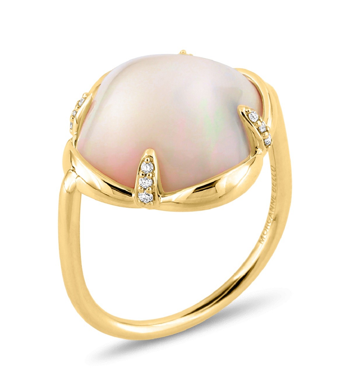 Morganne Bello Songe Ethiopian Opal and Yellow Gold Diamond Ring