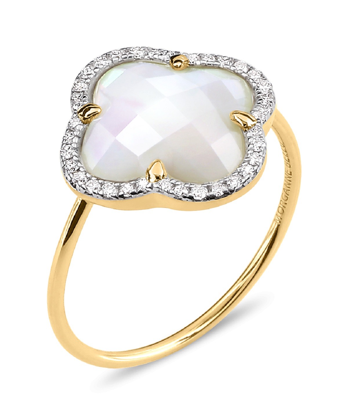 Ring Morganne Bello Victoria Ethiopian Opal &amp; Yellow Gold Diamonds