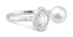 Bague Morganne Bello Victoria Perles et Nacre Blanche & Diamants Or Blanc