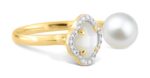 Bague Morganne Bello Victoria Perles et Nacre Blanche & Diamants Or Jaune