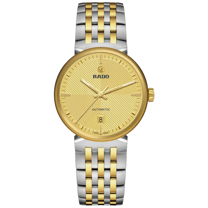 Montre Rado Florence Auto Cadran Doré Gris Bracelet Acier 39MM