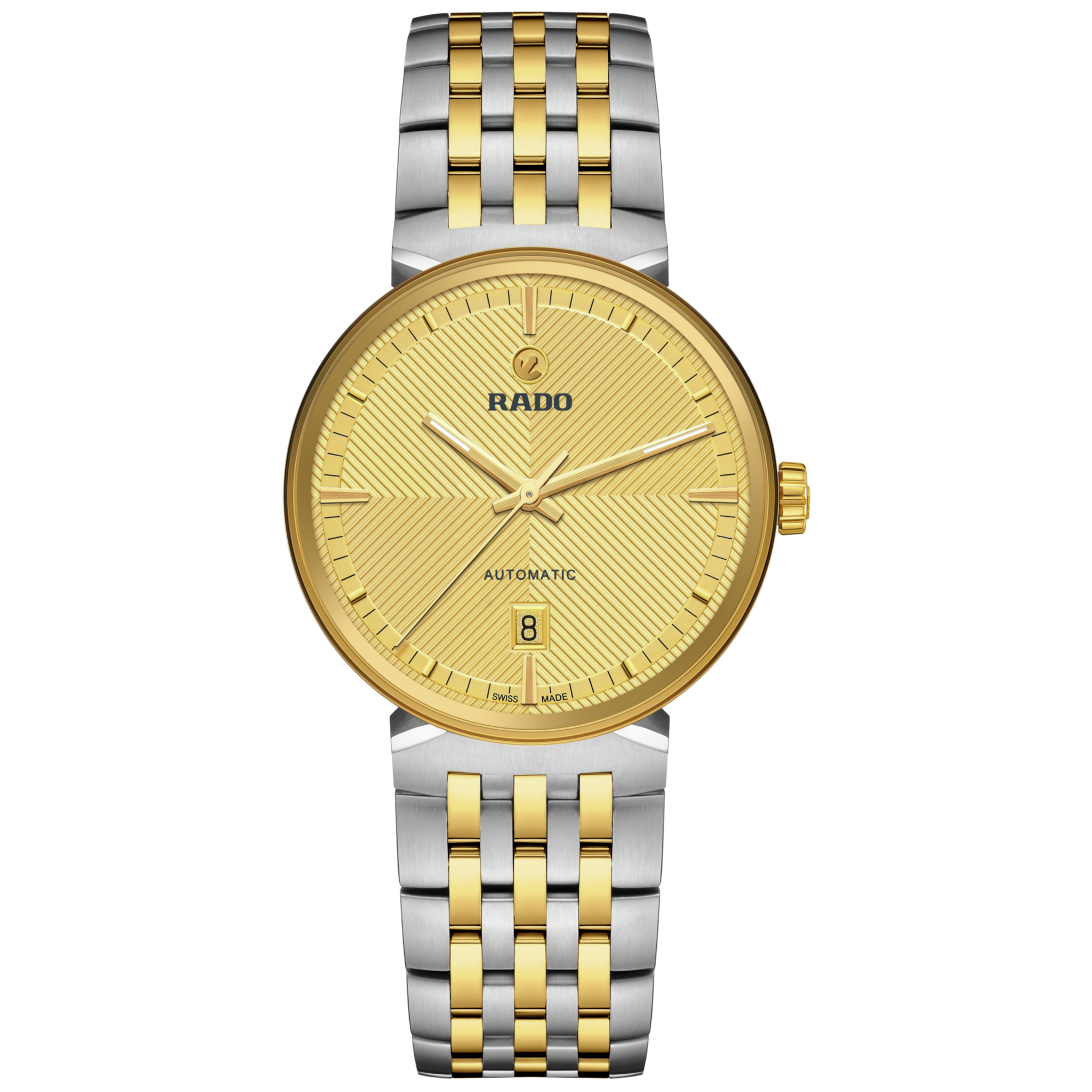 Montre Rado Florence Auto Cadran Doré Gris Bracelet Acier 39MM