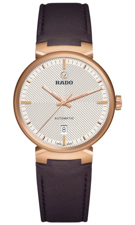 Rado Florence Auto Watch Silver Dial Leather Bracelet 39MM