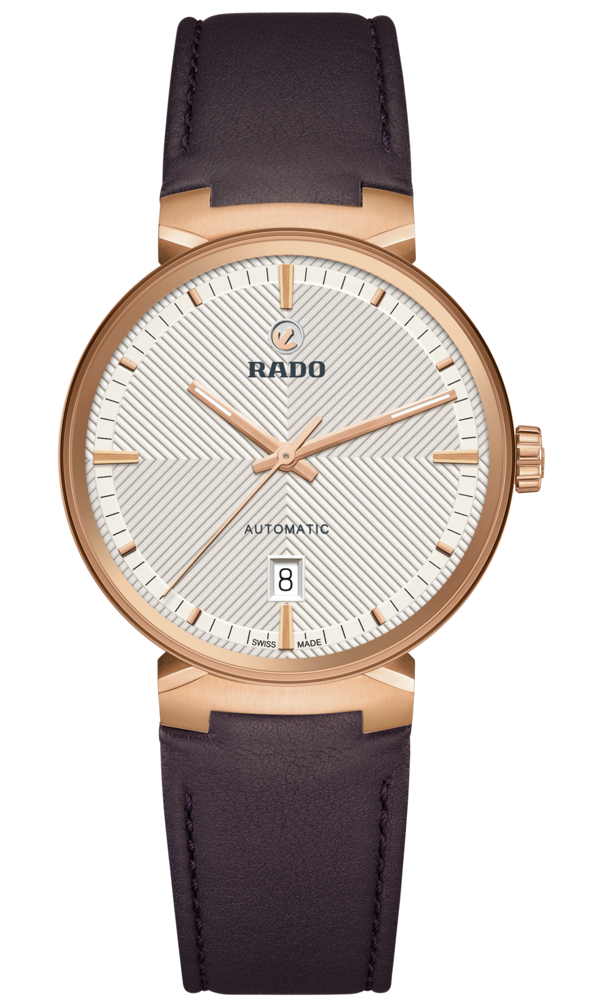 Rado Florence Auto Watch Silver Dial Leather Bracelet 39MM