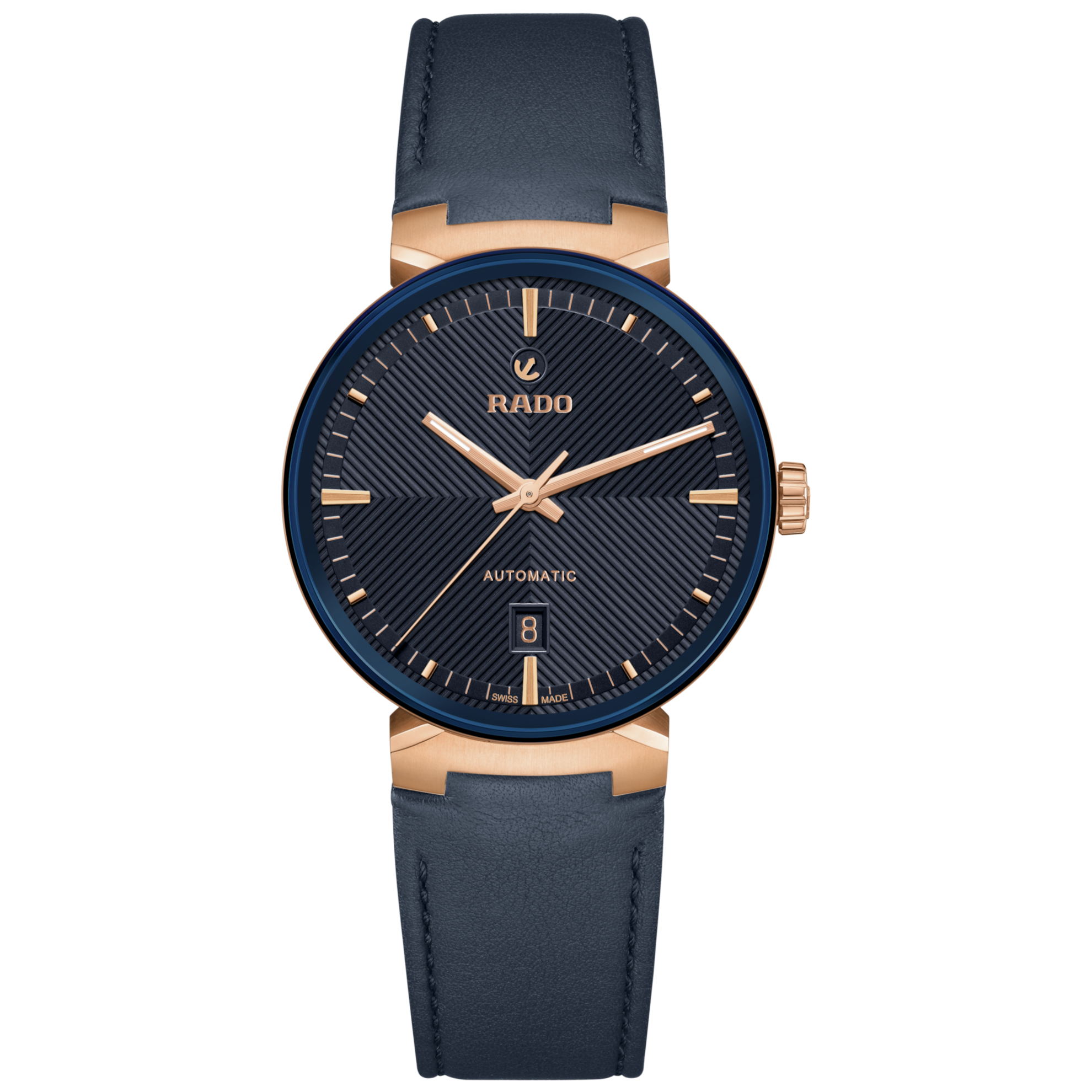 Rado Florence Auto Watch Blue Dial Leather Bracelet 39MM