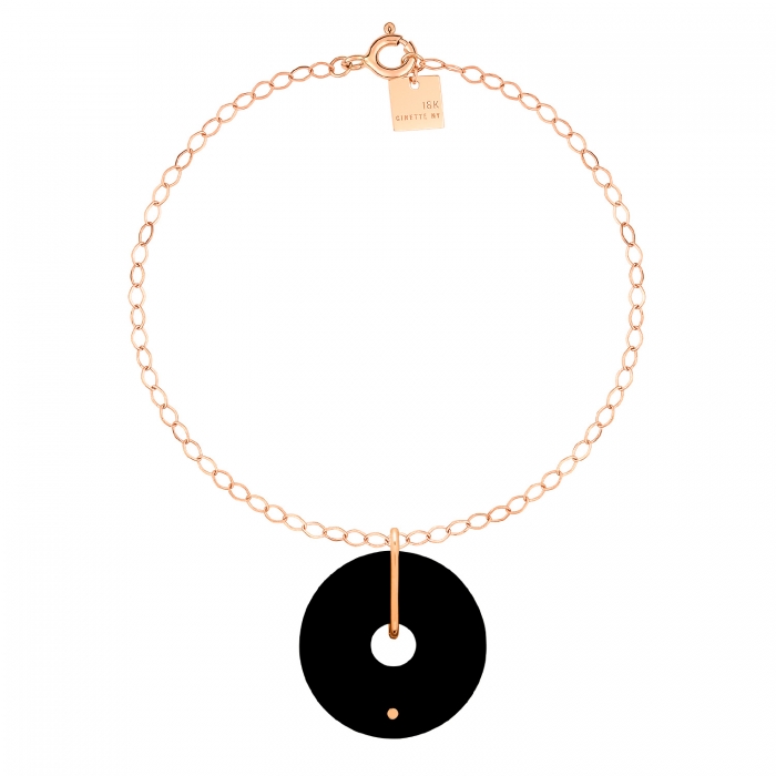 Bracelet Ginette NY Donut Onyx Rose Gold