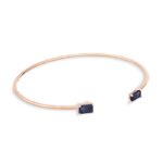 Bracelet Ginette NY Midnight Blue Sandstone Bangle Or Rose