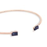 Bracelet Ginette NY Midnight Blue Sandstone Bangle Or Rose