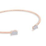 Bracelet Ginette NY Midnight Diamond Bangle Or Rose