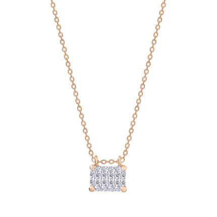 Necklace Ginette NY Midnight Mini Diamond on Chain Rose Gold