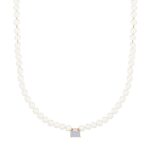 Collier Ginette NY Midnight Mini Diamond & Pearl Or Rose