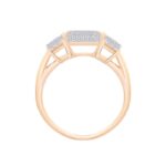 Bague Ginette NY Midnight Diamond Trio Ring Or Rose