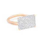 Bague Ginette NY Midnight Horizontal Diamond Ring Or Rose