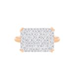 Bague Ginette NY Midnight Horizontal Diamond Ring Or Rose