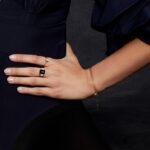 Bague Ginette NY Midnight Diamond & Onyx Ring Or Rose