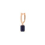 Mono Boucle d'Oreille Ginette NY Midnight Solo Blue Sandstone Hoop Or Rose