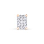 Mono Boucle d'Oreille Ginette NY Midnight Solo Diamonds Stud Or Rose