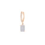 Mono Boucle d'Oreille Ginette NY Midnight Solo Diamonds Hoop Or Rose