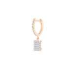 Mono Boucle d'Oreille Ginette NY Midnight Solo Diamonds Hoop Or Rose