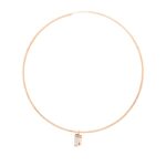 Mono Boucle d'Oreille Ginette NY Midnight Solo Jumbo Diamonds Hoop Or Rose