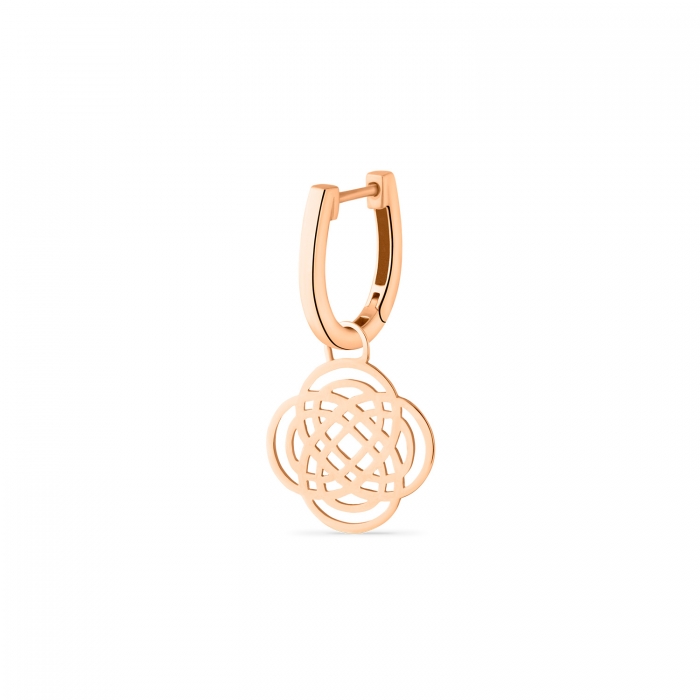 Mono Earring Ginette NY Twenty Solo Purity Hoop Rose Gold