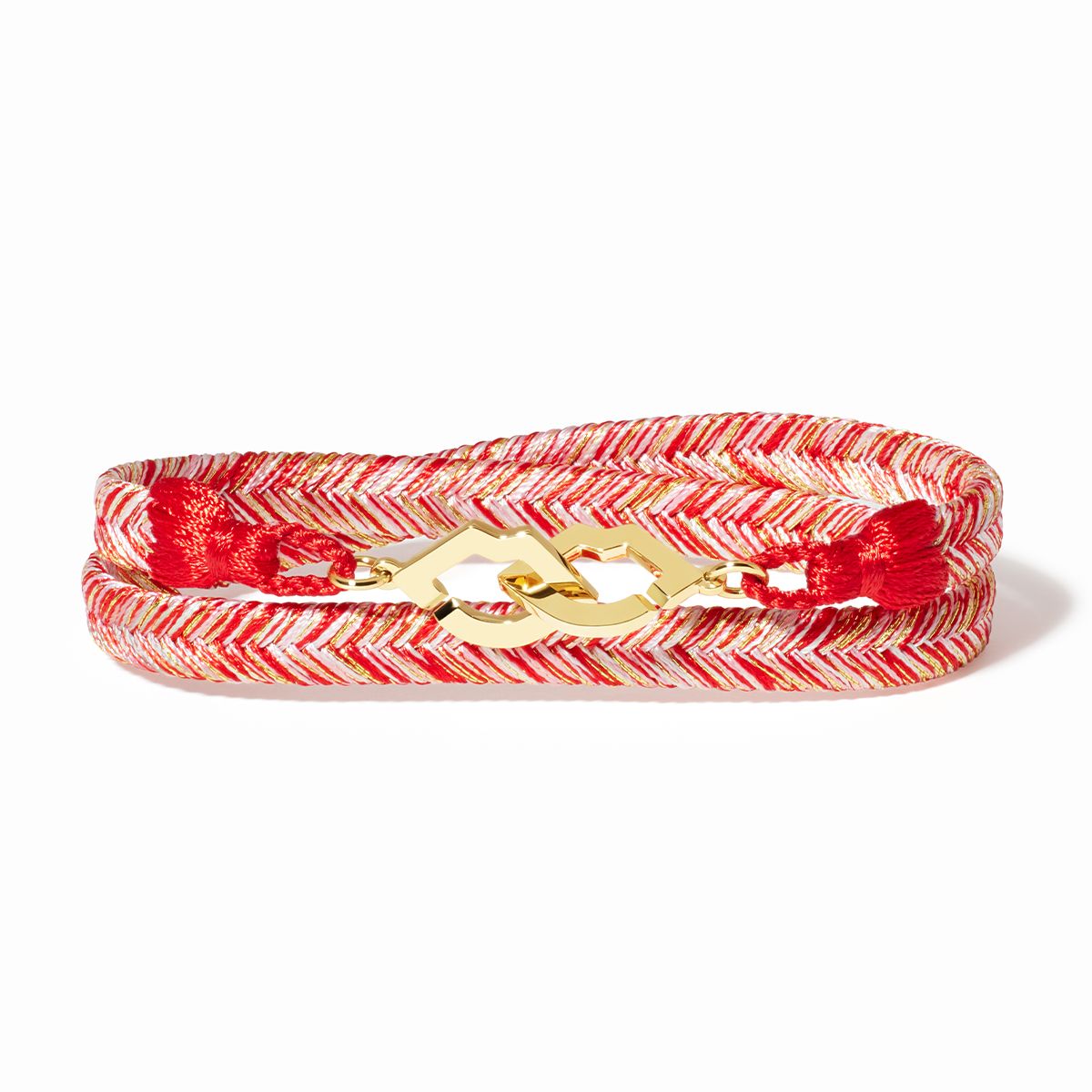 Bracelet Dinh Van Tissé 2 Lips Or Jaune