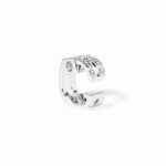 Mono Bague D’oreille Dinh Van Le Cube Diamant Grand Modèle Pavée Diamants Or Blanc