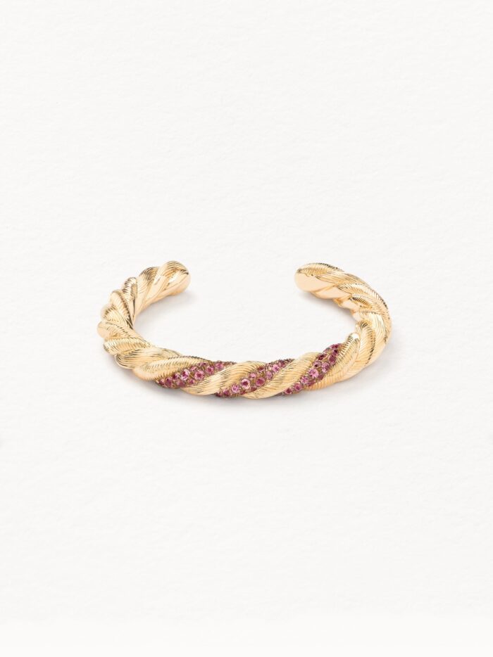 Bracelet Poiray Dune Rhodolite Yellow Gold