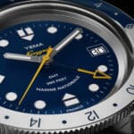 Montre Yema Navygraf Marine Nationale GMT Auto Cadran Bleu Bracelet Acier 38.5MM