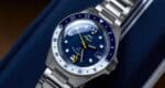 Montre Yema Navygraf Marine Nationale GMT Auto Cadran Bleu Bracelet Acier 38.5MM