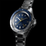 Montre Yema Navygraf Marine Nationale GMT Auto Cadran Bleu Bracelet Acier 38.5MM