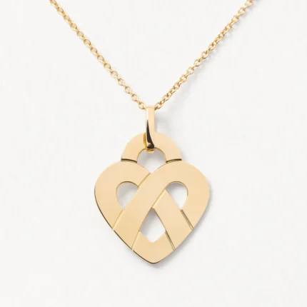 Pendentif Poiray Coeur Entrelacé Grand Modèle Or Jaune