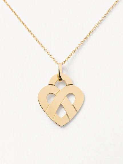 Pendant Poiray Coeur Entrelacé Grand Modèle Yellow gold