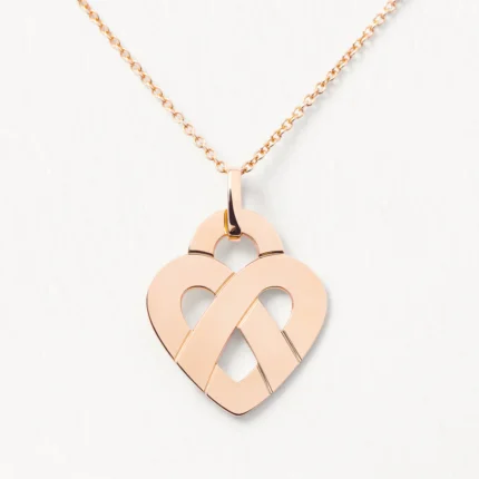 Pendentif Poiray Coeur Entrelacé Grand Modèle Or Rose
