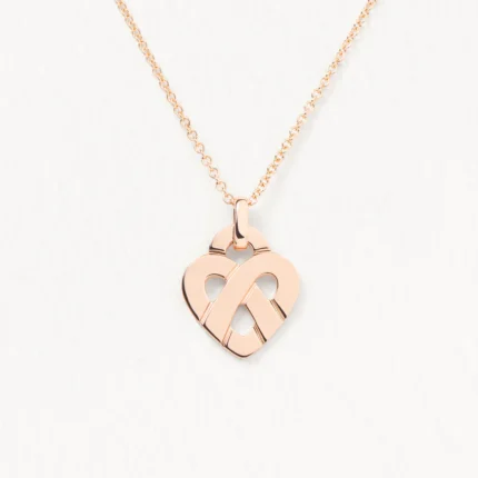 Pendentif Poiray Coeur Entrelacé Petit Modèle Or Rose