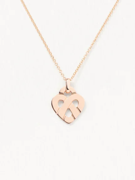 Pendant Poiray Coeur Entrelacé Petit Modèle Rose Gold