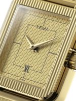 Montre Yema Radiance Quartz Cadran Doré Bracelet Acier + Cuir 30MM