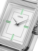 Montre Yema Radiance Quartz Cadran Blanc Bracelet Acier + Cuir 30MM