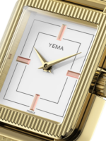 Montre Yema Radiance Quartz Cadran Blanc Bracelet Acier + Cuir 30MM