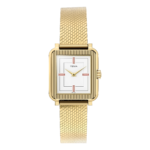 Montre Yema Radiance Quartz Cadran Blanc Bracelet Acier + Cuir 30MM